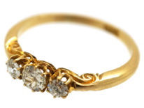 Edwardian 18ct Gold Three Stone Diamond Ring