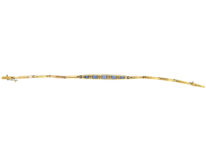 Art Deco 18ct Gold & Platinum, Sapphire & Diamond Bracelet