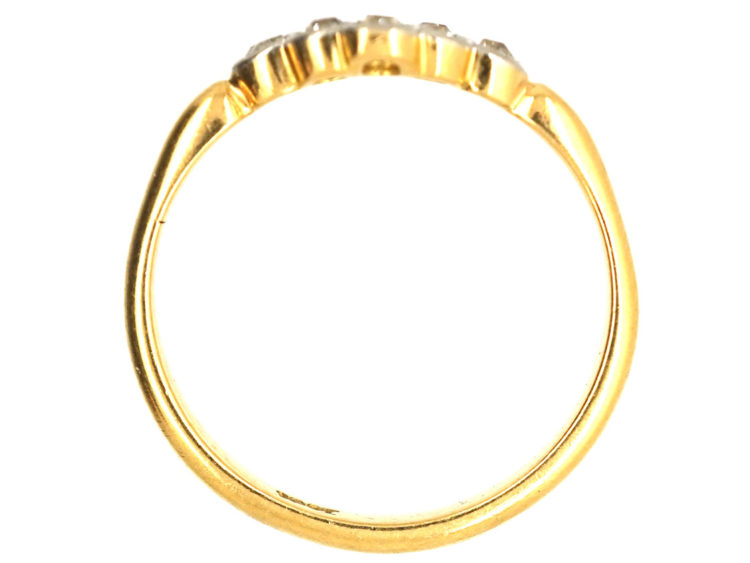 Edwardian 18ct Gold & Platinum Diamond Cluster Ring
