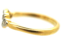 Edwardian 18ct Gold & Platinum Diamond Cluster Ring