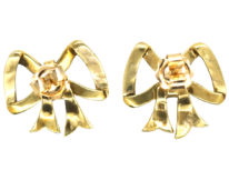 Edwardian 15ct Gold, Turquoise & Natural Split Pearl Earrings