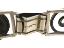 Art Deco Silver Leaf Motif Bracelet