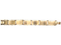Art Deco Silver Gilt & Blue Enamel Bracelet by Kristian Hestenes