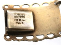 Art Deco Silver Gilt & Blue Enamel Bracelet by Kristian Hestenes