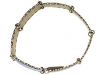 Art Deco Silver Gilt & Blue Enamel Bracelet by Kristian Hestenes