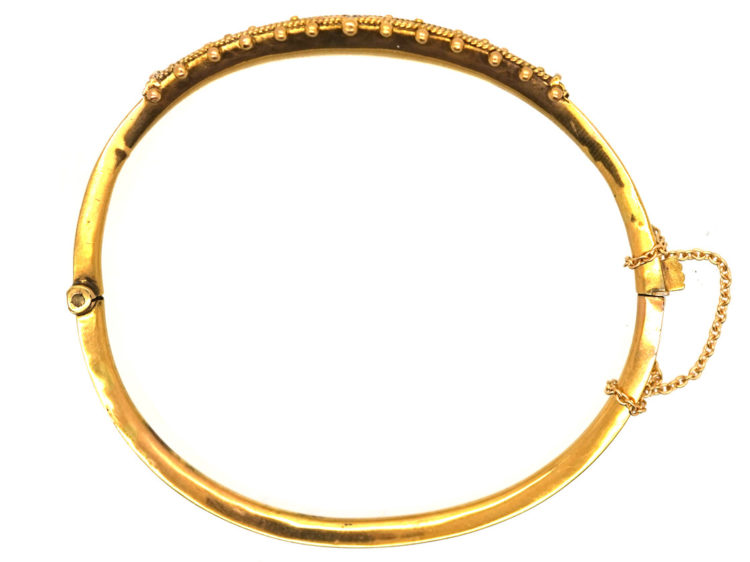 Edwardian 9ct Bangle set with a Diamond