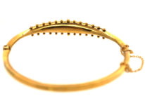 Edwardian 9ct Bangle set with a Diamond