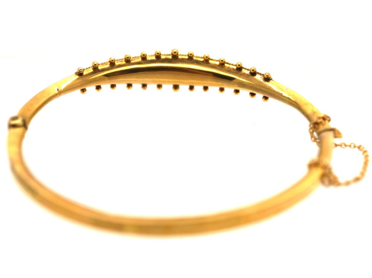 Edwardian 9ct Bangle set with a Diamond