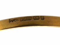 Edwardian 9ct Bangle set with a Diamond