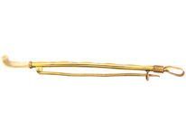 Edwardian 15ct Gold Riding Crop Brooch