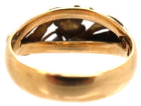14ct Gold Ring With Leaves & Flower Motif