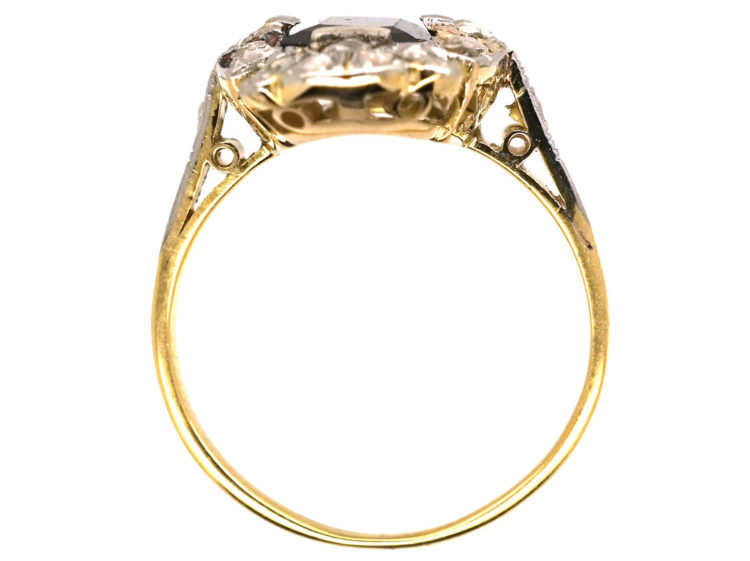 Art Deco Sapphire & Diamond Rectangular Ring