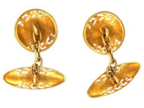 French Belle Epoque 18ct Gold Cufflinks