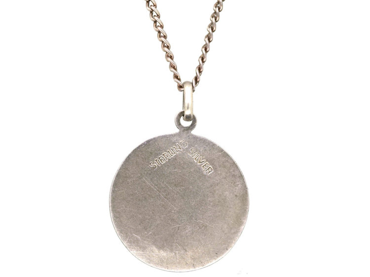 Silver St Christopher Pendant on Silver Chain