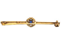 Edwardian Sapphire & Diamond Cluster Brooch
