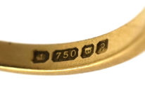 18ct Gold, Aquamarine & Diamond Crossover Ring