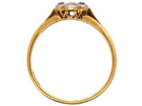 Edwardian 18ct Gold & Platinum, Diamond Daisy Cluster Ring