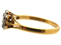 Edwardian 18ct Gold & Platinum, Diamond Daisy Cluster Ring