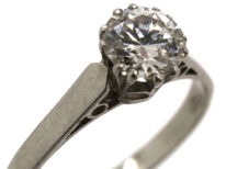 Art Deco Platinum & Diamond Solitaire Ring