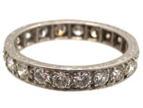 Art Deco Platinum & Diamond Set Eternity Ring