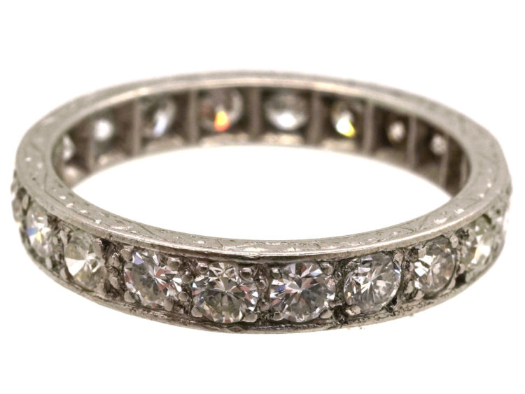 Art Deco Platinum & Diamond Set Eternity Ring