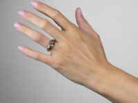 14ct Gold Ring With Leaves & Flower Motif