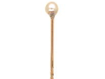 Edwardian Tie Pin set with a Pearl