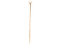 Edwardian Tie Pin set with a Pearl