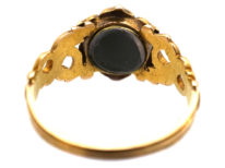 Georgian 15ct Gold Turquoise & Rose Diamond 