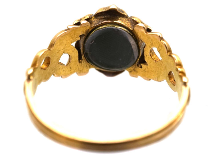 Georgian 15ct Gold Turquoise & Rose Diamond 