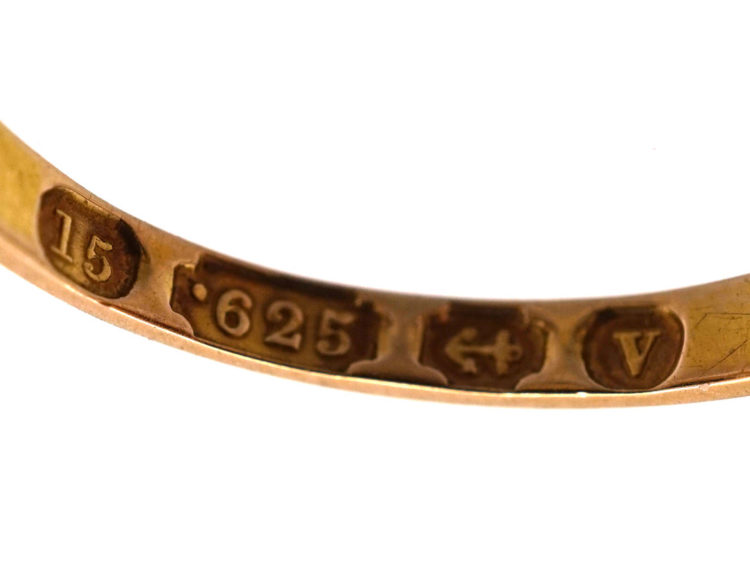 Georgian 15ct Gold Turquoise & Rose Diamond 