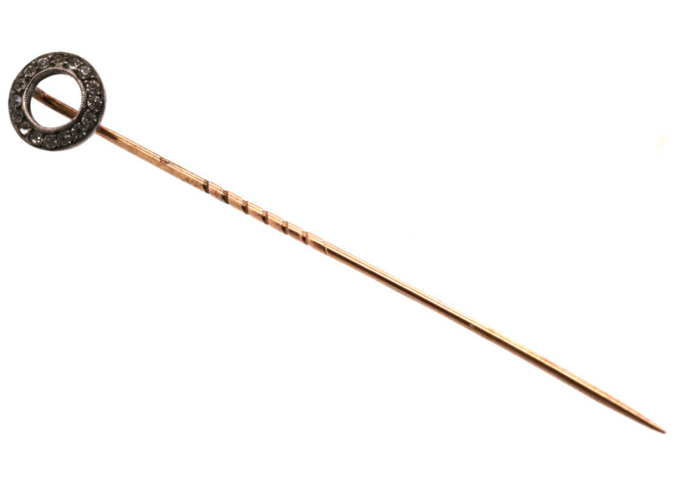 Edwardian Silver & Paste Winning Post Tie Pin