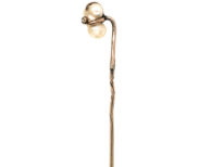Edwardian Baroque Pearl set with a Rose Diamond Tie Pin