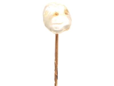 Large Baroque Pearl Tie Pin