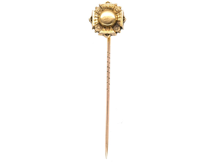 Victorian 15ct Gold Maltese Cross Tie Pin