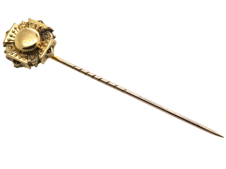 Victorian 15ct Gold Maltese Cross Tie Pin