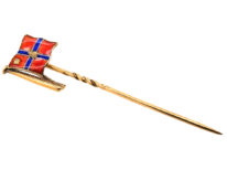9ct Gold & Enamel Flag Tie Pin by Benzie for the Royal Lymington Yacht Club