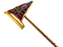 18ct Gold & Enamel Burgee Tie Pin for the Royal Lymington Yacht Club