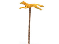 Edwardian 15ct Gold Running Fox Tie Pin