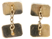 Silver & Black & White Rectangular Cufflinks