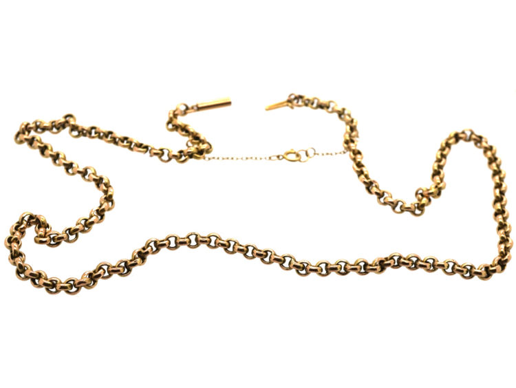 Victorian 9ct Gold Chain with Barrel Clasp