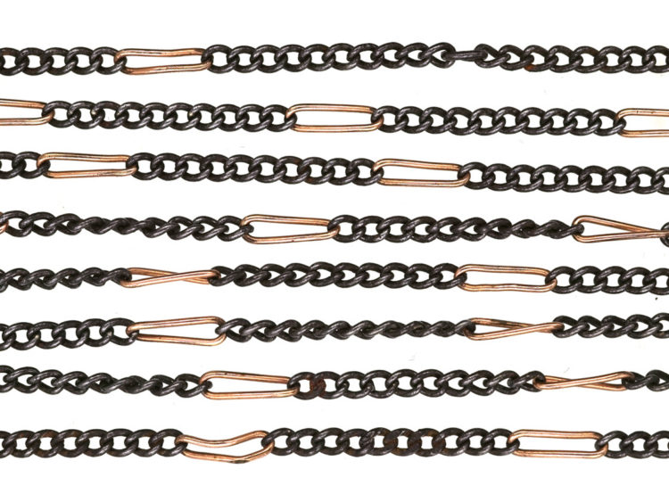 Gun Metal & Gold Plated Long Guard Chain