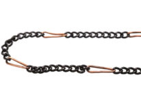 Gun Metal & Gold Plated Long Guard Chain