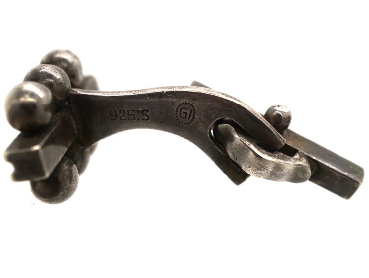Georg Jensen Silver Cufflinks Designed by Harald Nielsen