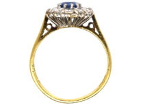18ct Gold, Sapphire & Diamond Daisy Cluster Ring