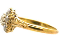 Edwardian 18ct Gold Diamond Daisy Cluster Ring
