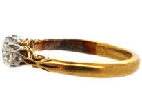 Edwardian 18ct Gold, Three Stone Diamond Ring
