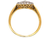 Edwardian 18ct Gold & Platinum, Pave Set Diamond Cluster Ring