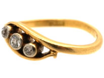 Edwardian 18ct Gold & Platinum, Three Stone Diamond Ring