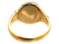 Georgian 18ct Gold, Royal Blue Enamel & Diamond Forget Me Not Ring